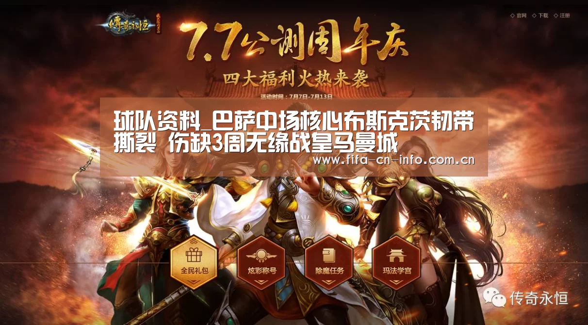 球队资料_巴萨中场核心布斯克茨韧带撕裂 伤缺3周无缘战皇马曼城(图1) 球队资料